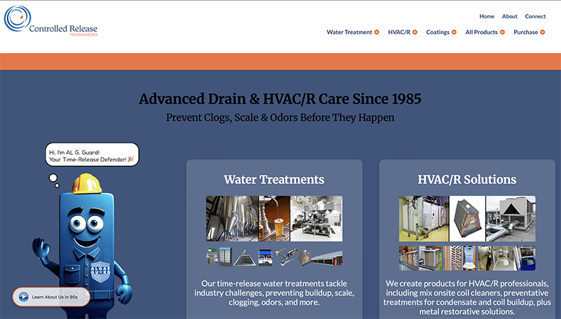 CleanAC website preview